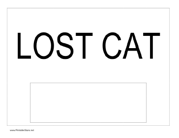 Lost Cat Sign
