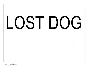 Lost Dog Sign