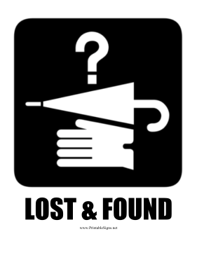 Lost And Found Sign