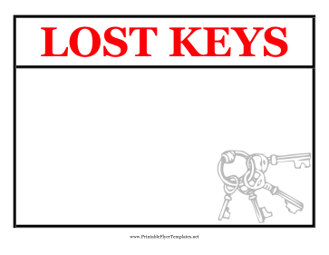 Lost Keys Flyer Sign