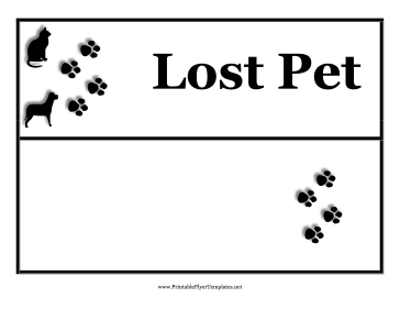 Lost Pet Flyer Sign