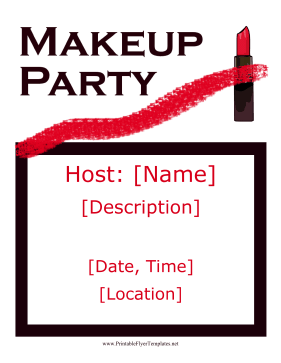 Makeup Party Flyer Sign