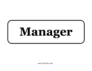 Manager Sign