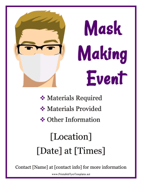 Mask-Making Event Sign