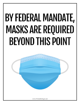 Mask Mandate Sign