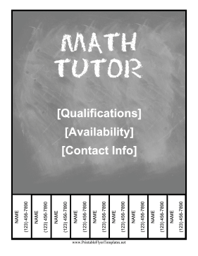 Math Tutor Flyer Sign