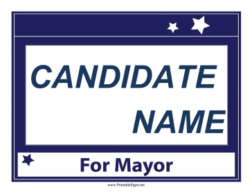 Mayor Campaign Sign