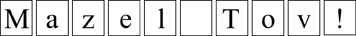 Mazel Tov Sign