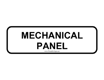 Mechanical Panel Sign