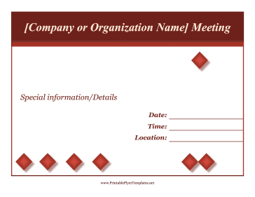 Meeting Flyer Sign