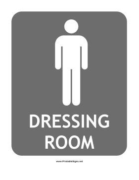 Men Dressing Room Sign