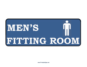 Men Fitting Room Sign