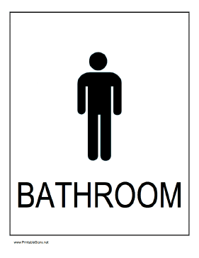 Men's Bathroom Sign