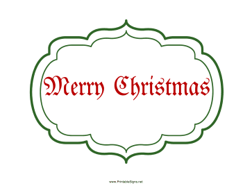 Merry Christmas Sign