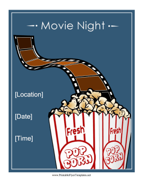 Movie Night Flyer Sign