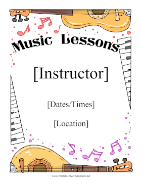 Music Lessons Sign