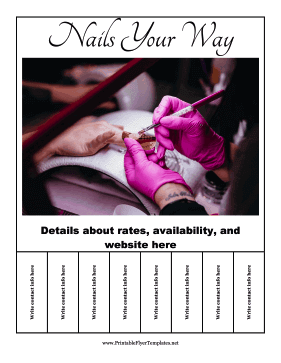 Nail Artist Flyer Sign