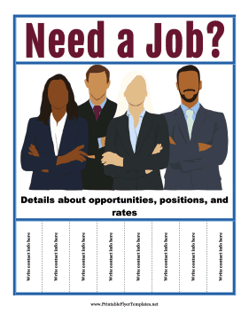 Need A Job Flyer Sign