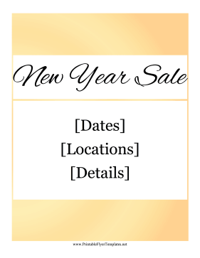 New Year Sale Flyer Sign