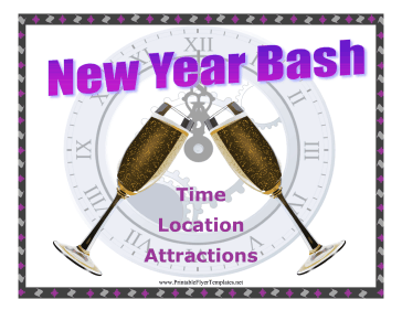 New Years Flyer Sign