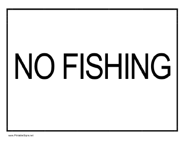 No Fishing Sign