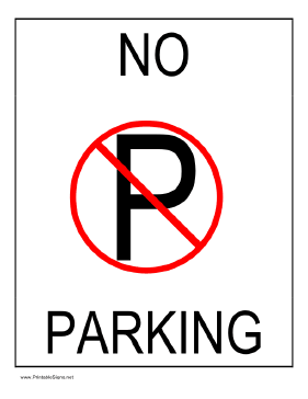 No Parking Sign