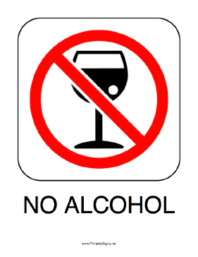 No Alcohol Sign