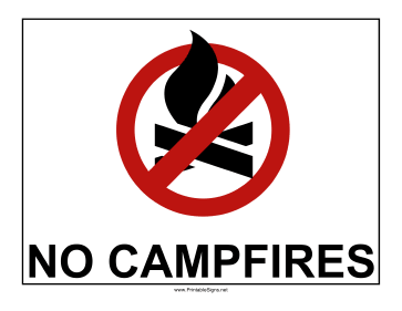 No Campfires Sign