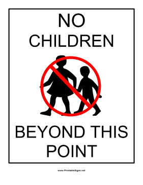 No Children Sign