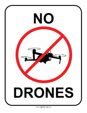 No Drones Sign Sign