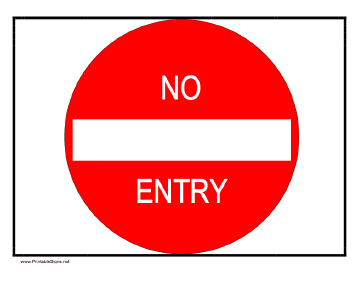 No Entry Sign