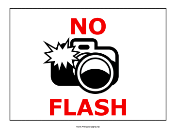 No Flash Photography Sign