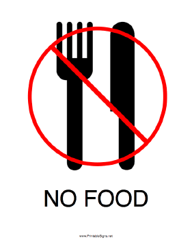 No Food Sign