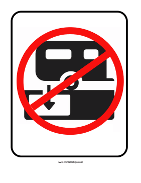 No RV Camping Sign
