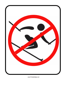 No Skiing Sign