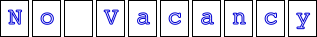 No Vacancy Sign
