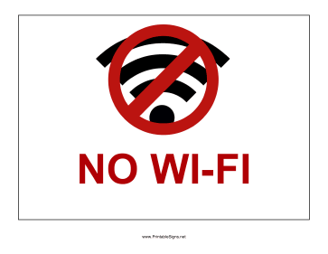 No Wi-Fi Sign