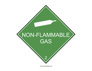 Non-Flammable Gas Sign