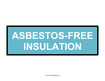 Non Asbestos Insulation Sign