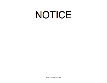 Notice Sign