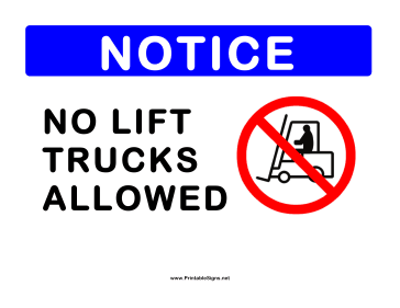 Lift Trucks Sign