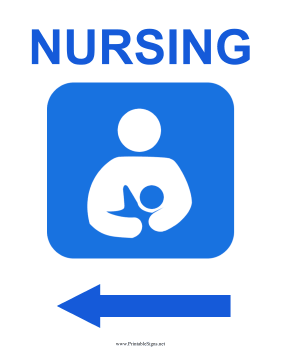 Nursing Room Left Sign