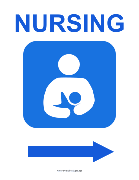 Nursing Room Right Sign