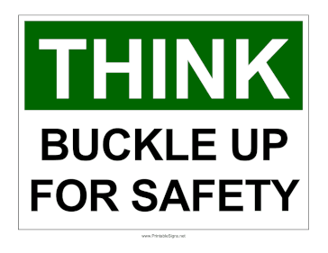 OSHA Buckle Up Sign