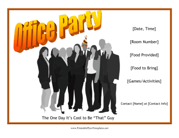 Office Party Flyer Sign