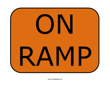 On Ramp Sign