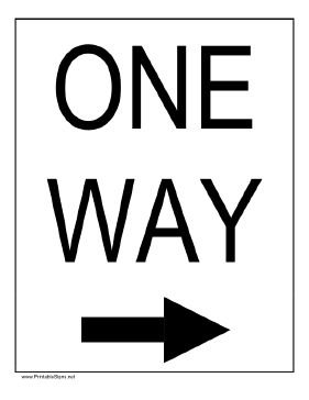One Way to the Right Sign