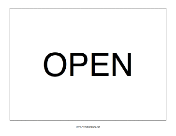 Open Sign