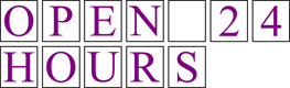 Open 24 Hours Sign