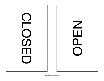 Open / Closed Sign